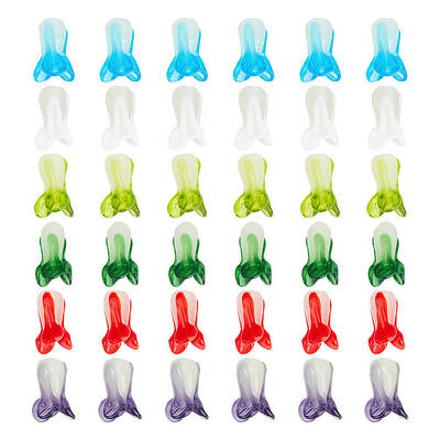 36Pcs 6 Colors Handmade Lampwork Beads
