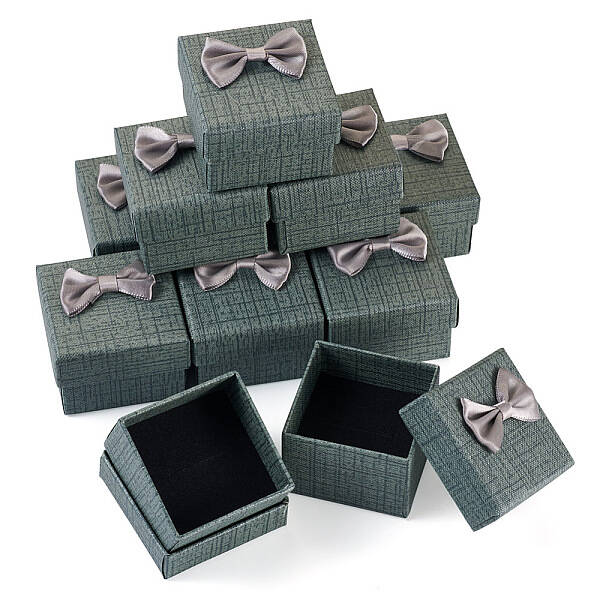 Square Cardboard Paper Ring Gift Storage Boxes