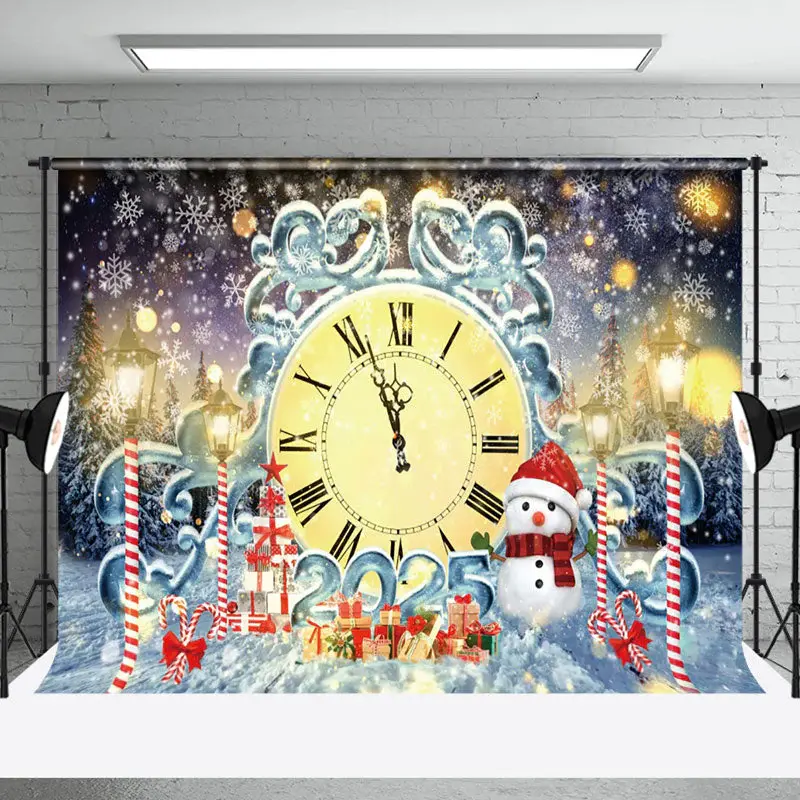 Happy New Year 2025 Countdown Christmas Backdrop - Aperturee
