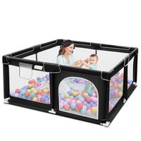 Baby Playpen, Sturdy & Safe Playard with Soft Breathable Mesh for Indoor & Outdoor Use, Portable Baby Fence for Babies & Todd...