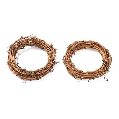Circle Shape Rattan Vine Branch Wreath Hoop