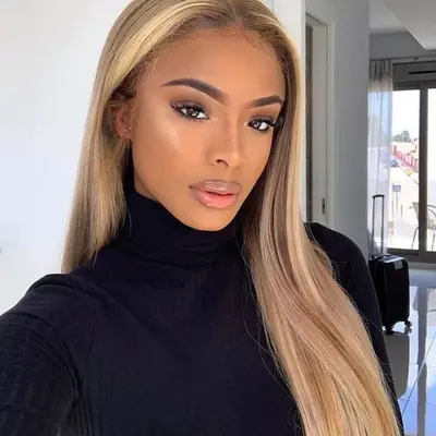 Customized Blonde Balayage on Brown Hair Transparent 13x4 &13x6 Lace Frontal Wig Ashimary Hair