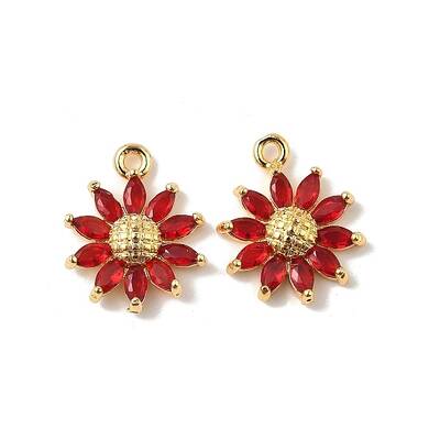 Brass Micro Pave Cubic Zirconia Pendants