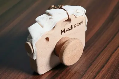 Wooden Toy Camera - Personalized - Handmade Montessori Toy