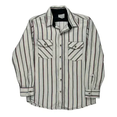 Unbranded Striped Shirt - Large White Cotton