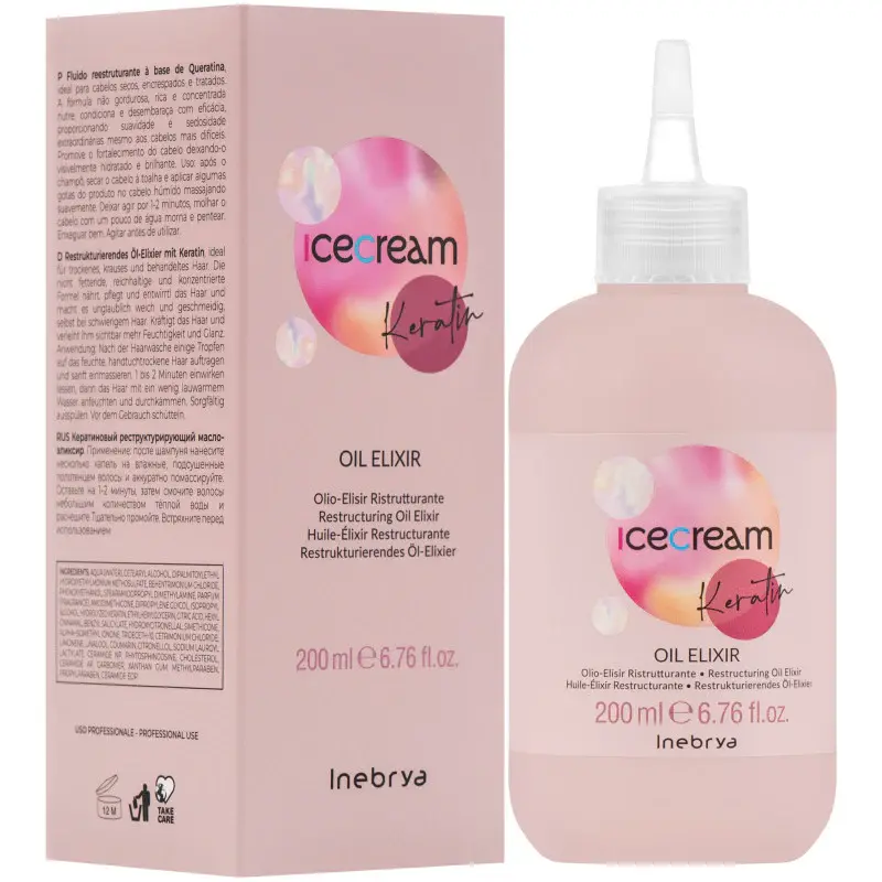 Inebrya Ice Cream Keratin Elixir Oil 200ml