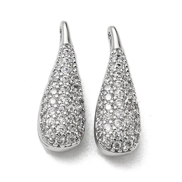 Brass Micro Pave Cubic Zirconia Pendants