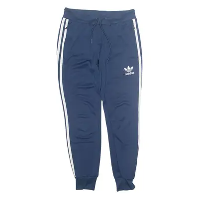 ADIDAS ORIGINALS Womens Joggers Blue Tapered UK 10 W30 L30