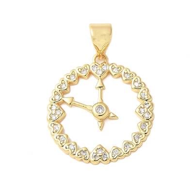 Brass Micro Pave Cubic Zirconia Pendants