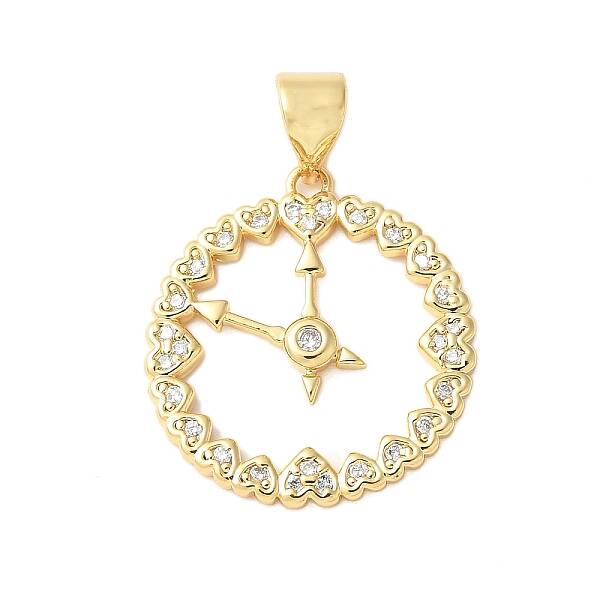 Brass Micro Pave Cubic Zirconia Pendants