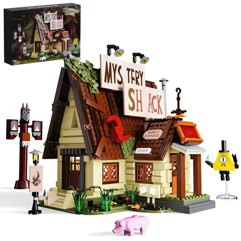 Mystery Small Cabin House Building Blocks Set (968 pcs) – Bring Holiday Adventure to Life with Creative DIY Fun, Ideal for ...