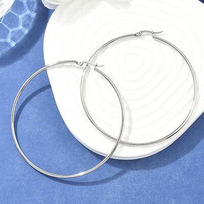 Tarnish Resistant 304 Stainless Steel Big Hoop Earrings