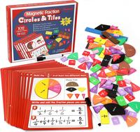 Magnetic Fraction Tiles & Fraction Circles Activity Set - Math Manipulatives for Elementary School - Fraction Magnets & Resou...