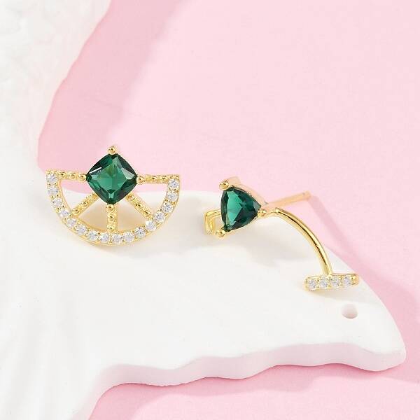 S925 Sterling Silver Cubic Zirconia Stud Earrings