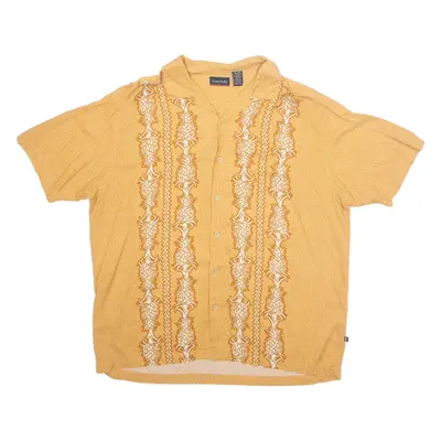 OCEAN PACIFIC Mens Shirt Orange Crazy Pattern XL