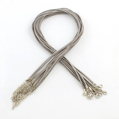 2mm Faux Suede Cord Necklace Making with Iron Chains & Lobster Claw Clasps