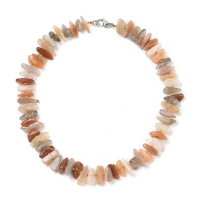 Natural Sunstone Chip Beaded Necklaces