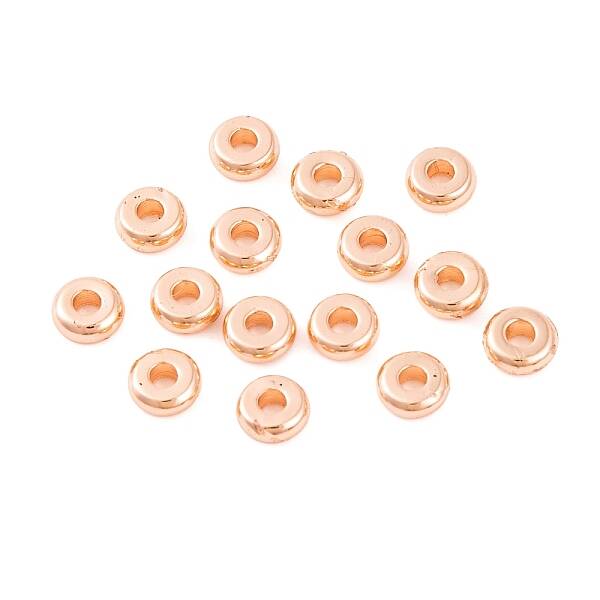 Brass Flat Round Spacer Beads