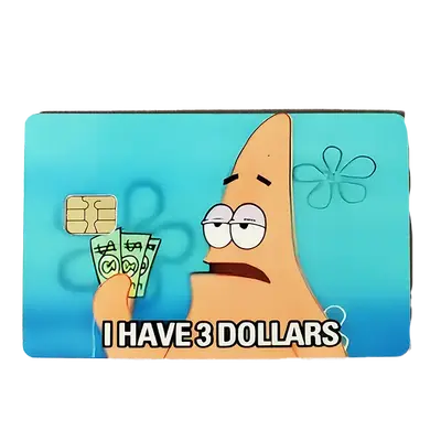 Patrick star debit card sticker Decor Decorative