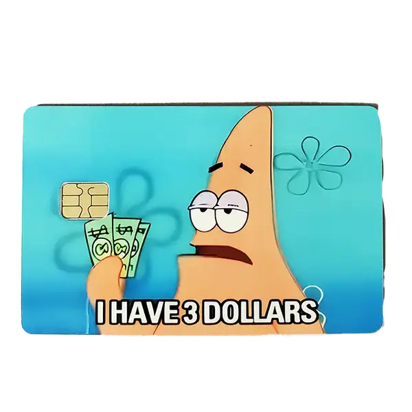 Patrick star debit card sticker Decor Decorative