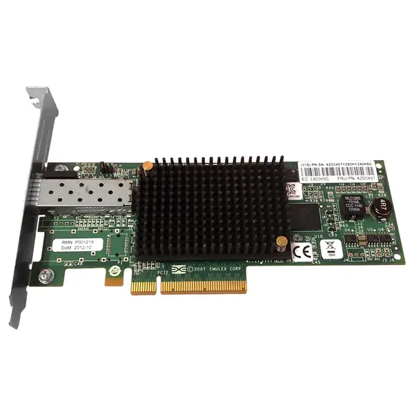 42D0485-DDO IBM Single-Port 8Gb/s Fibre Channel PCI Express x4 Host Bus Network Adapter for System x by Emulex