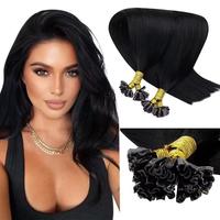 LaaVoo Utip Hair Extensions Human Hair Pre Bonded Extensions U Tip Extensions human hair 50 Gram Outdoorfun