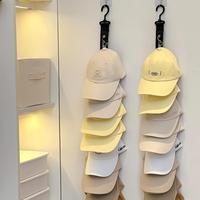 Baseball Cap Storage Hook, 1 Count Wall Mounted Hat Storage Rack with 8 Clips, Multi-purpose Hat Organizer for Home Living Ro...