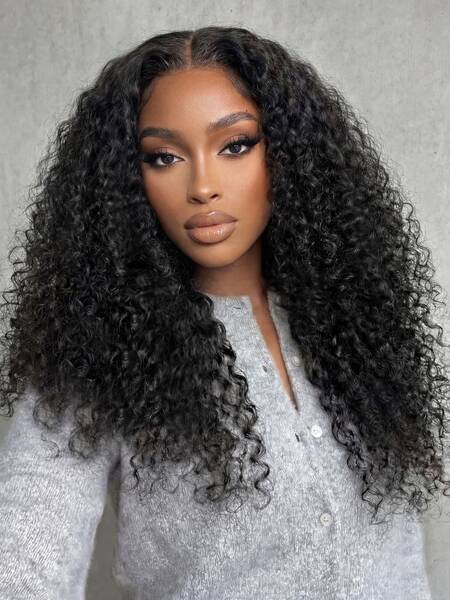 Nadula 7x5 No Slip Wig Twisted Jerry Curl Defined Curls Put On And Go Glueless Human Hair Wig
