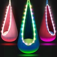 Christmas Gift for 3+Years Old,Pod Swing with LED Lights & Inflatable Pillow, Hanging Hammock Swing for Indoor & Outdoor, Sen...