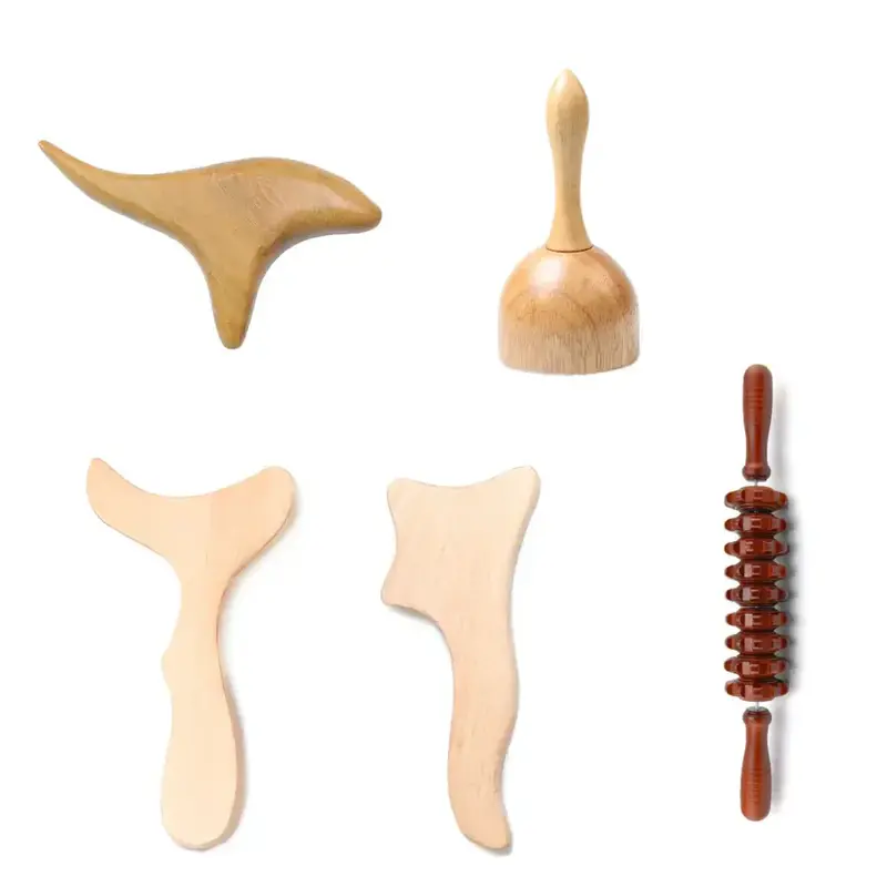 Wood Therapy Tools for Body Massage & Sculpting [5pcs/set]