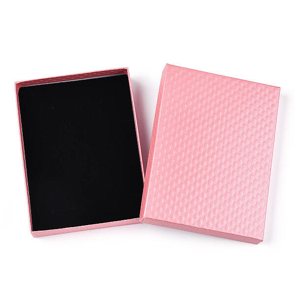 Rhombus Textured Cardboard Jewelry Boxes