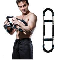 60-90LBS Adjustable Arm & Chest Muscle Trainer for Men - Detachable Stainless Steel Fitness Tool with Blue Grips Ideal for Be...