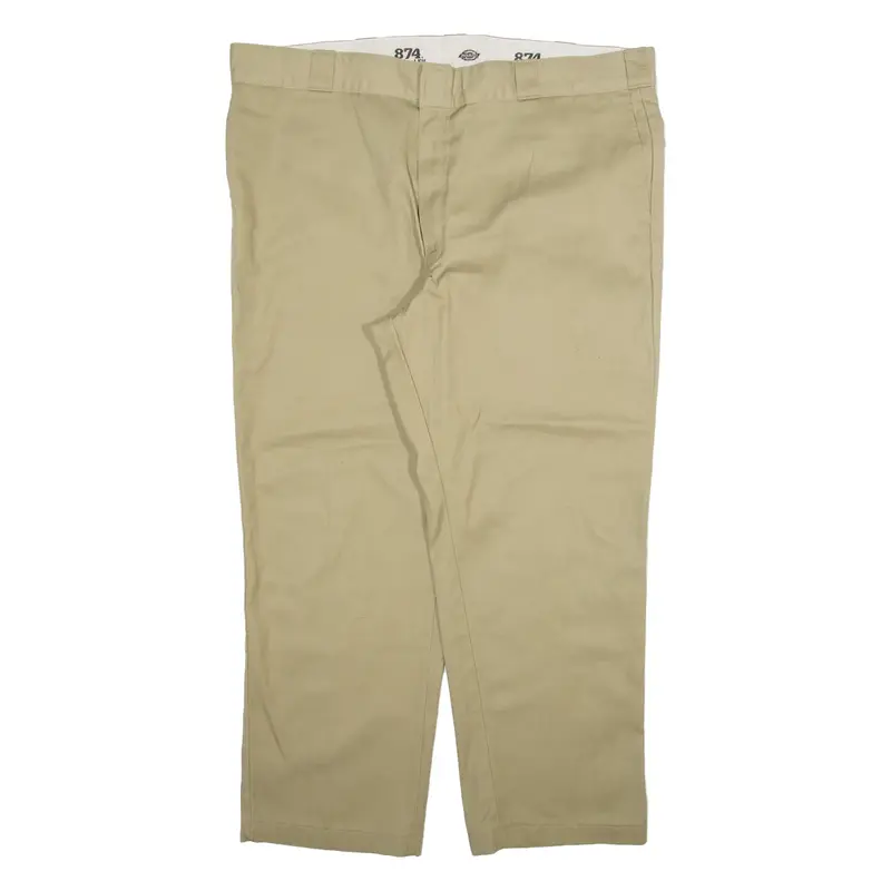 DICKIES 874 Workwear Mens Trousers Beige Regular Straight W42 L28