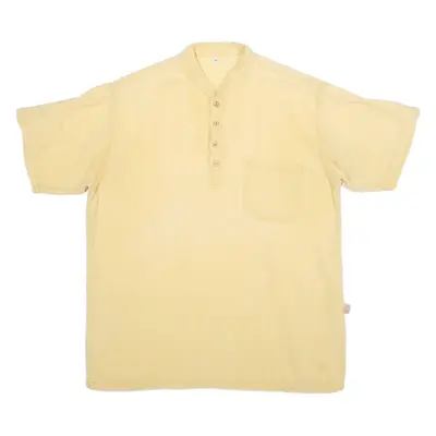LAMP PEACE Mens Plain Shirt Yellow L