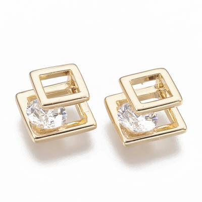 Brass Cubic Zirconia Charms