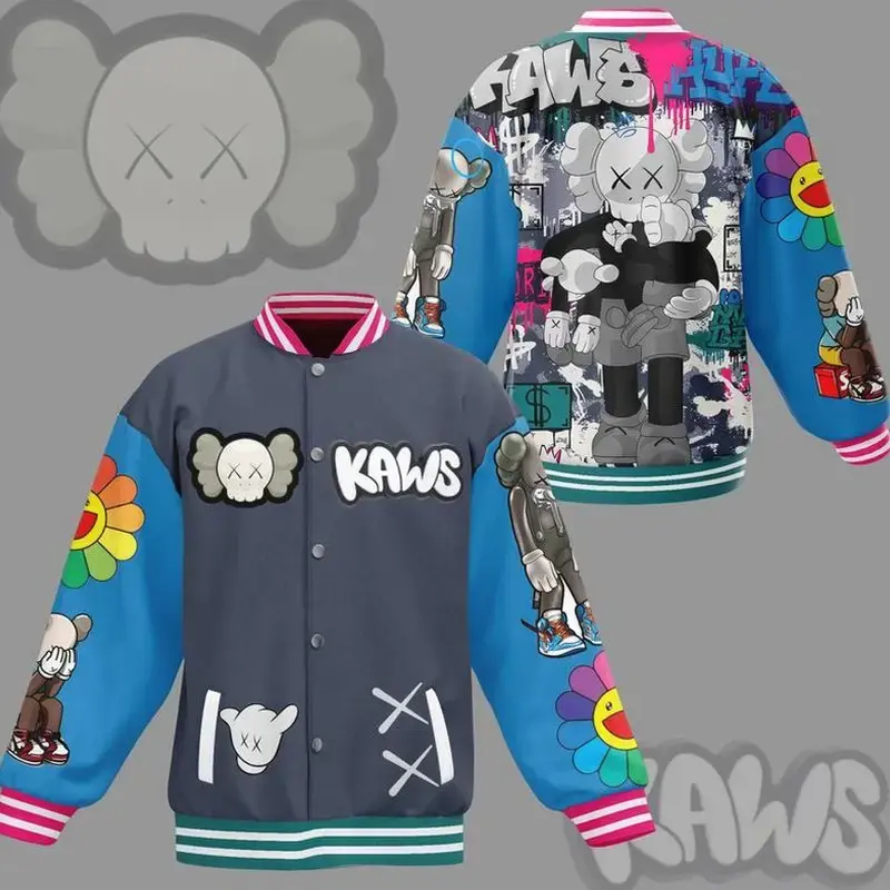 Premium Kawwss Bomber Baseball Jacket, Favorite Characte Baseball Jacket, Art Sport Bomber Jacket, Comfortable Unisex Bomber,...