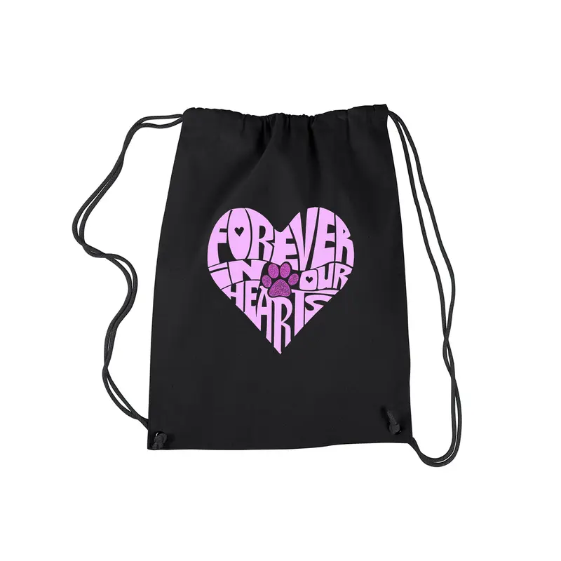 Forever In Our Hearts - Drawstring Backpack - Small - Black
