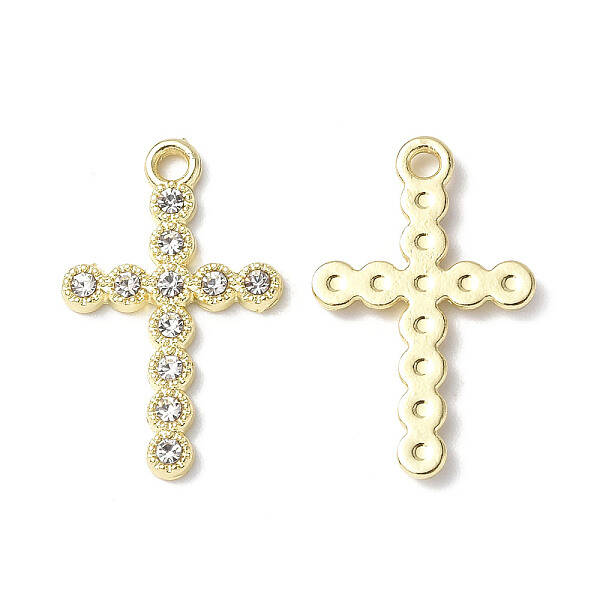 Rack Plating Alloy Rhinestone Pendants