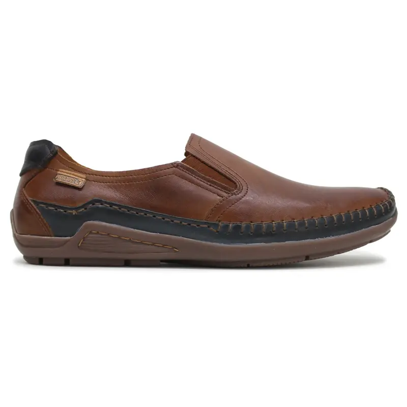 Pikolinos Azores 06H-3128 Leather Men's Slip On Shoes - Navy Blue - Size:US 10-10.5 Men