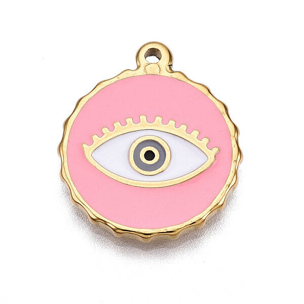 PVD Vacuum Plating 201 Stainless Steel Enamel Pendants