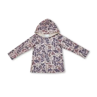 Camouflage Kids Beige Pullover Hoodie