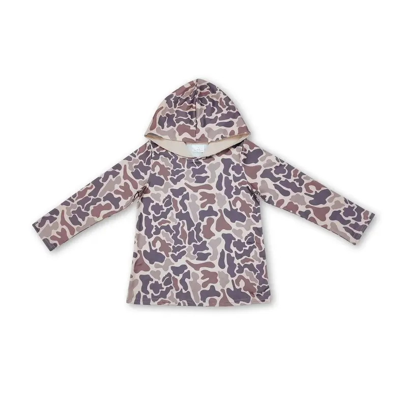Camouflage Kids Beige Pullover Hoodie