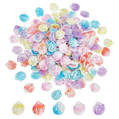 200Pcs 5 Colors Plastic Beads