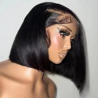Bob Wig Human Hair 13x4 Frontal Lace Wigs for Women HD Transparent Lace Front Wigs Human Hair Pre Plucked 180% Density Short ...