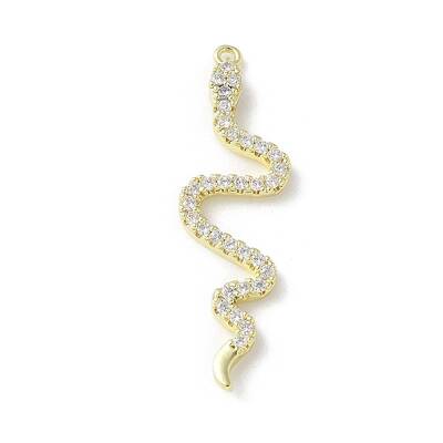 Brass Micro Pave Clear Cubic Zirconia Pendants