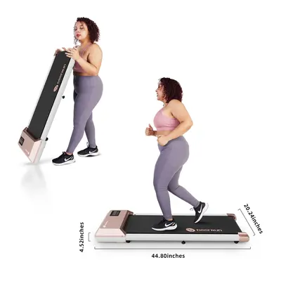 DeerRun Q1Urban Walking Pad Under Desk Treadmill Wourkout From Home Office with Wheels Raceable