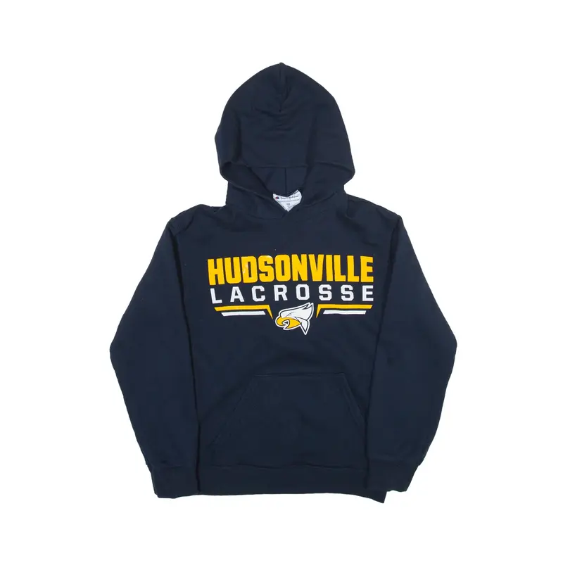 CHAMPION Hudsonville Lacrosse USA Hoodie Blue Pullover Boys M