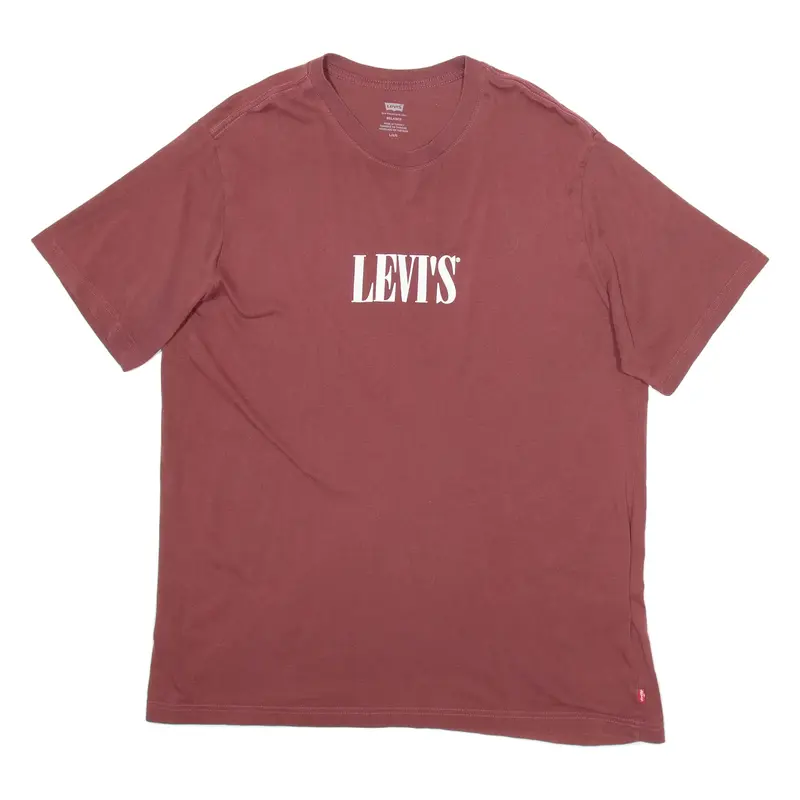 LEVI'S Mens T-Shirt Maroon L