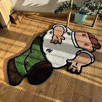 Cartoon Character Pattern Floor Mat, Creative Non-slip Soft Floor Carpet, Fluffy Area Rug, Decorative Area Rug for Home Livin...