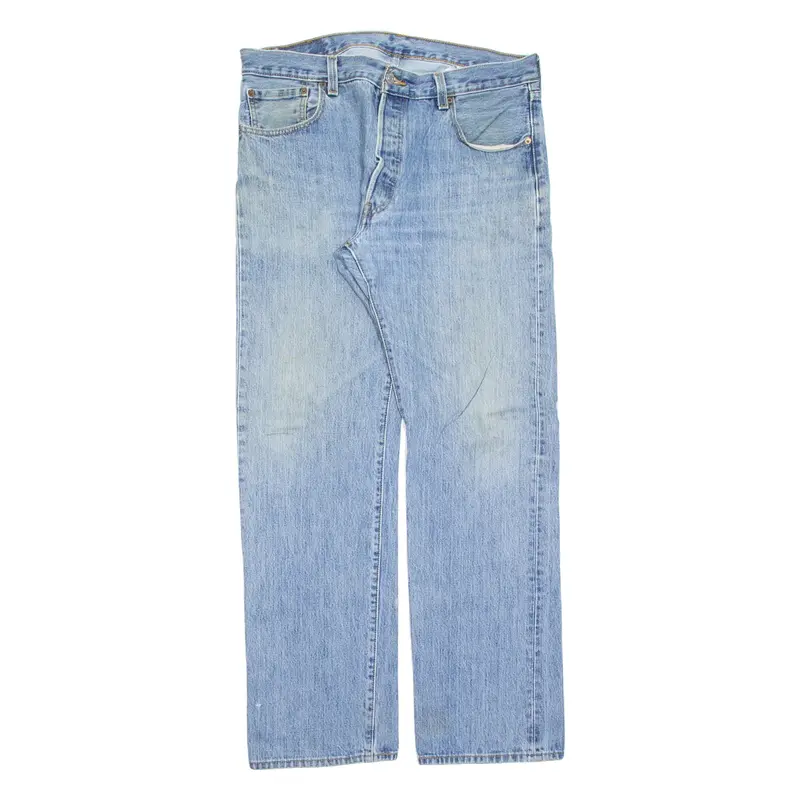 LEVI'S 501 Jeans Mens Blue Regular Straight Stone Wash W36 L34